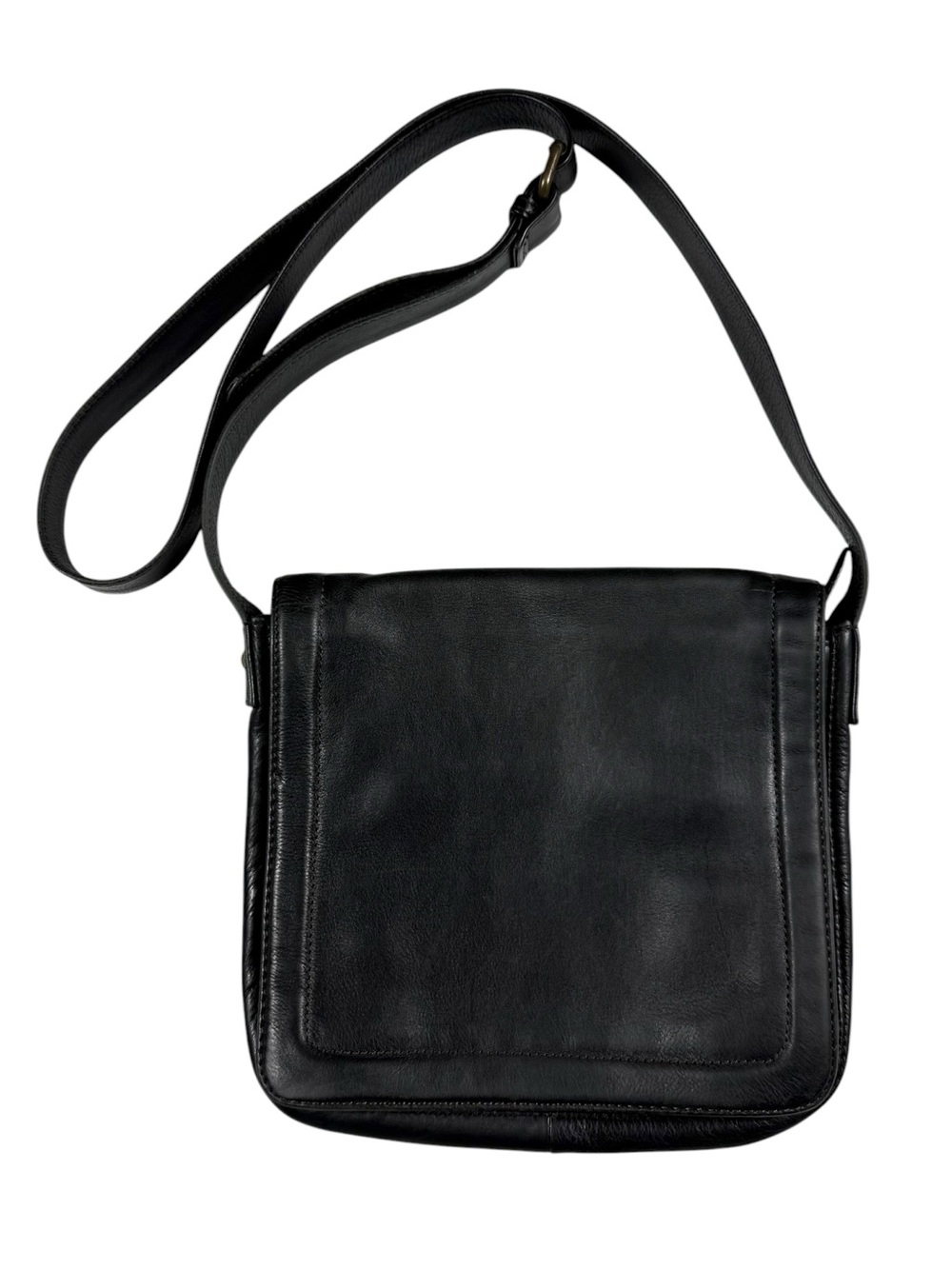 Vintage HOBO International Leather Fold over flap crossbody purse.